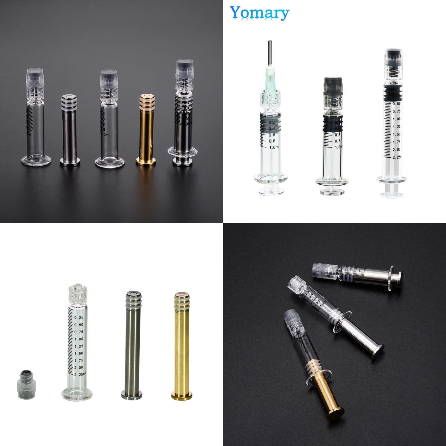 Borosilicate prefillable syringe configurations